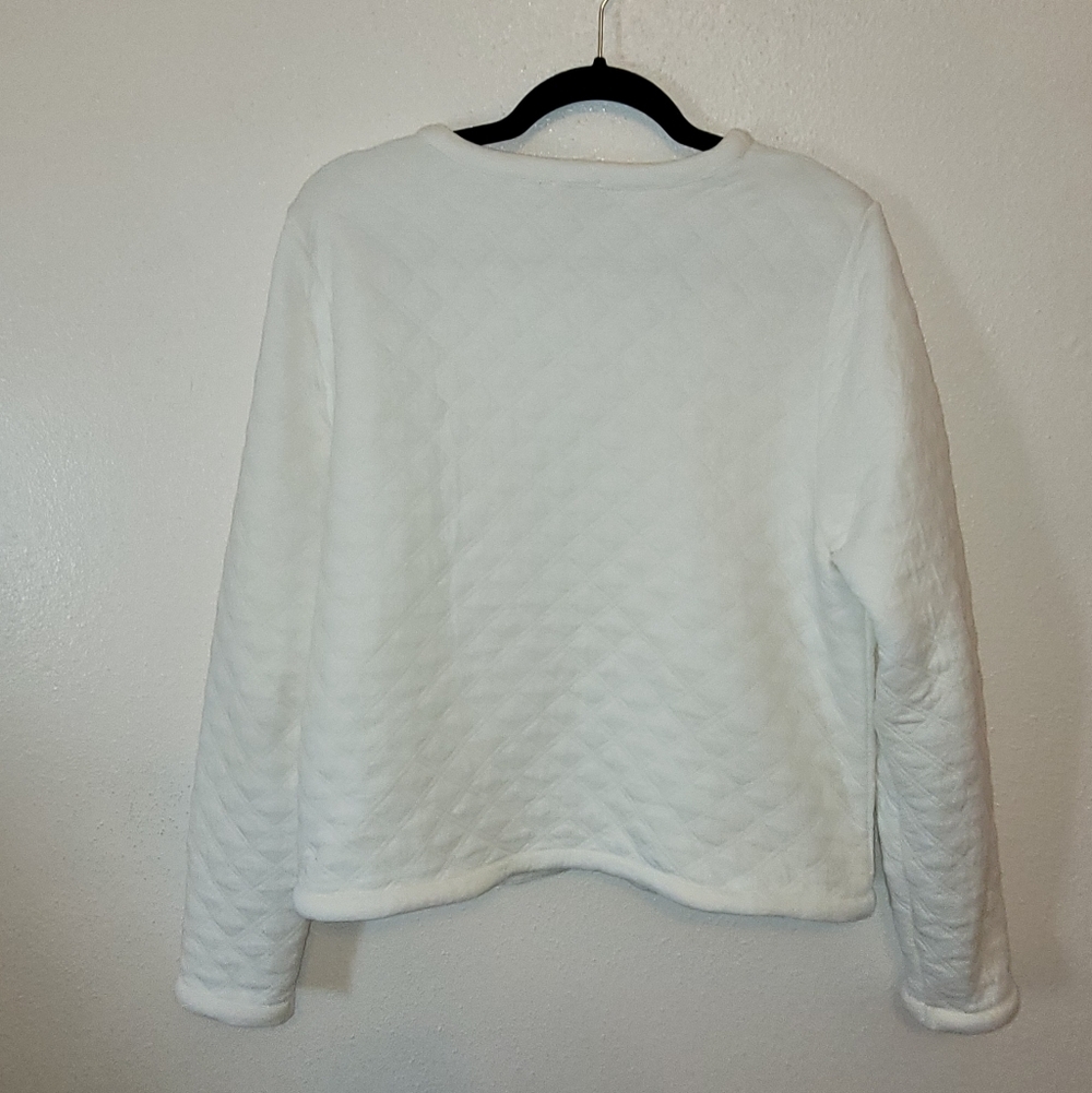 J. Crew Womens Quilted Jacket In Ivory Size Medium - Picture 2 of 7